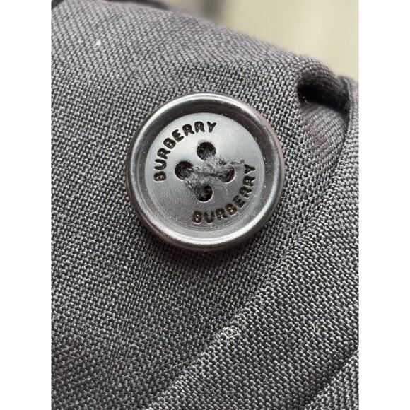 Burberry London Black Straight Leg Uniform Dress Pants -Satin Side Line Sz 56 - Picture 3 of 15